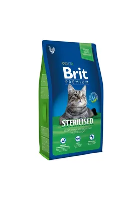 Корм Брит Премиум Сенсетив для кошек с чувствительным пищеварением с  ягненком и индейкой для взрослых кошек (