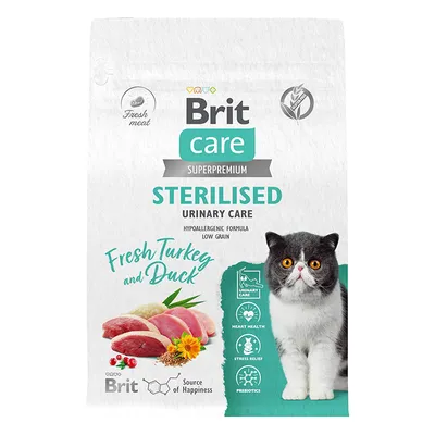 Brit Premium Cat Sterilised Брит Премиум для стерилизованных котов с  курицей и печенью, 8 кг (513178)
