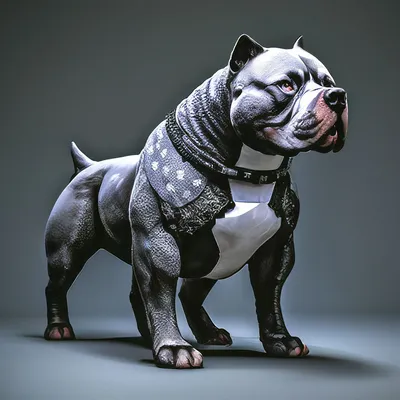 Собака породы американский Булли, …» — создано в Шедевруме
