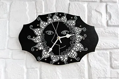 Стилизованое изображение часов.черно …» — создано в Шедевруме