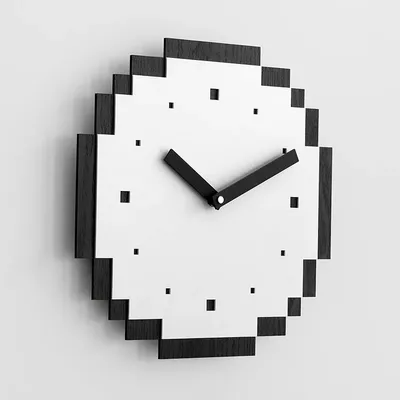 Часы настенные Lander, белые с черным с логотипом, цвет черный, белый,  материал дерево - цена от 4650 руб | Купить в Санкт-Петербурге