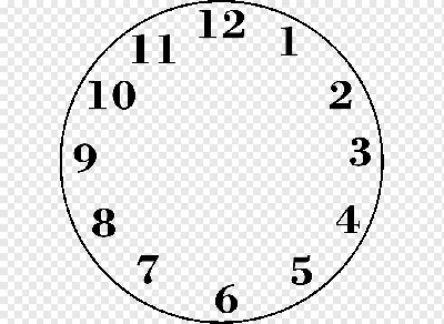 Циферблат Измерение времени, часы без стрелок, угол, белый, текст png |  PNGWing