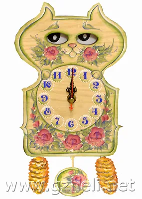 Купить Часы с росписью Лягушки, ходики, настенн | Skrami.ru