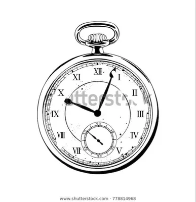 материалистичные нарисованные красивые часы стикер часов - TenStickers