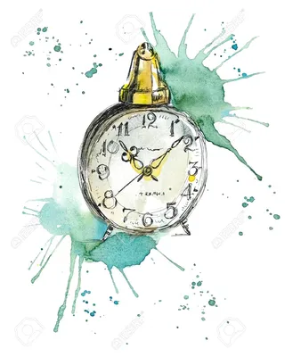Установленные часы нарисованные рукой Иллюстрация вектора - иллюстрации  насчитывающей чертеж, минута: 31573323