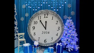 Новогодняя фотозона Часы в аренду на праздник