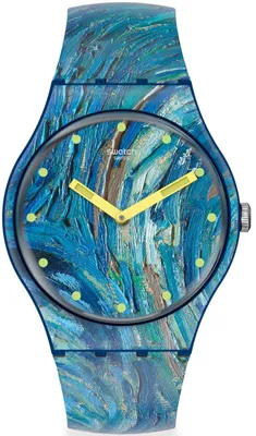 ⌚ Купить часы SWATCH THE STARRY NIGHT BY VINCENT VAN GOGH SUOZ335 в  интернет-магазине Dawos по цене 11000 руб.