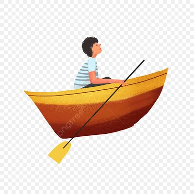 Мультфильм маленький мальчик элемент катание на лодках каноэ PNG , челнок,  гребля, мультипликация PNG картинки и пнг PSD рисунок для бесплатной  загрузки