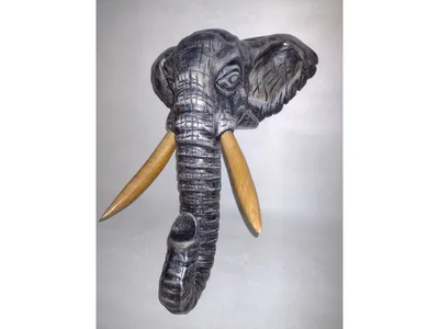 Череп слона из цветов банана …» — создано в Шедевруме