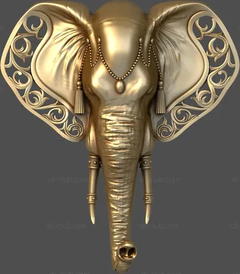 Голова боевого слона - Работа из галереи 3D Моделей