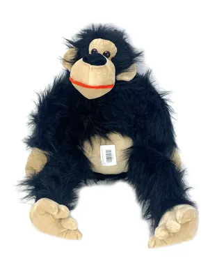 Мягкая игрушка Чёрная обезьяна на веревке Горилла купить в 55опторг  (АВ38615) по цене 250 руб.