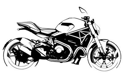 Черно белые мотоциклов 