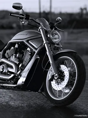 Фотография черно-белого мотоцикла: воплощение скорости