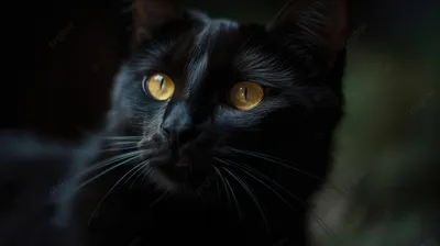 Реалистичное фото черного кота – картинка для рабочего стола