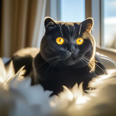 Шотландская вислоухая черная кошка | Тайная жизнь домашних питомцев | Дзен
