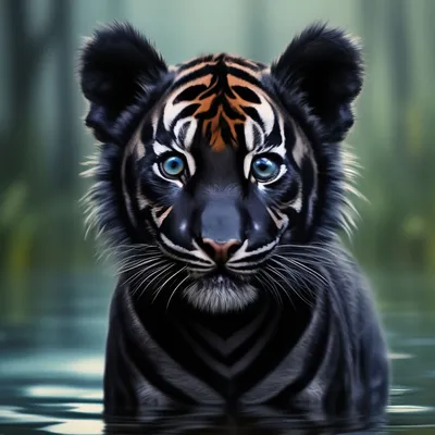 Редкий черный тигр попал в объектив индийского фотографа
