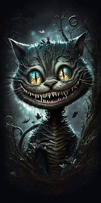 Чеширский кот - хитрый герой из сказки \"Алиса в стране чудес» — создано в  Шедевруме