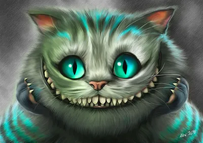 Алиса в Стране чудес НЕЙРОСЕТЬ Постер Чеширский Кот Cheshire Cat