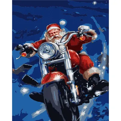 Дед Мороз на мотоцикле: качественные фото доступны для скачивания