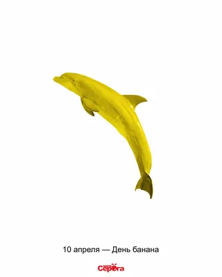 Крутая футболка - арт-банан-дельфин | iOK