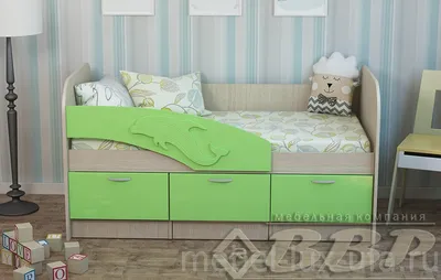 Детская кровать Дельфин МДФ матовый 1,6 купить в Санкт-Петербурге | Детская  от магазина Место Мебели