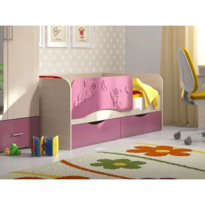 Детская кровать Дельфин 80х160, Ваниль - от официального производителя Миф  в Москве / Детские кровати в Москве - интернет магазин мебели для детей  Deti-krovati.ru