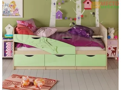 Кровать детская двухъярусная «Дельфин» — Мебель Профи