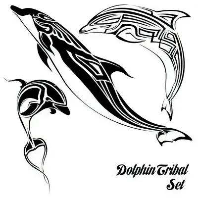 Dolphin | Fish | Tribal Animal Tattoo\" Poster for Sale by Ey-Jumpman |  Redbubble