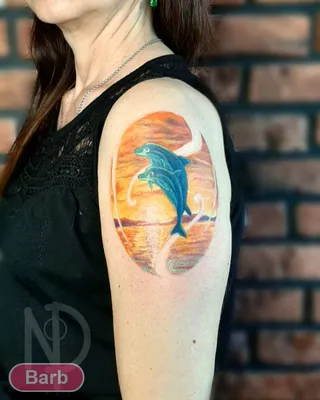Remember when dolphin tattoos were popular? ⚔️ We are @vanta_tattoo_gallery  All done with 3rl only Black ink only @dynamiccolor… | Instagram
