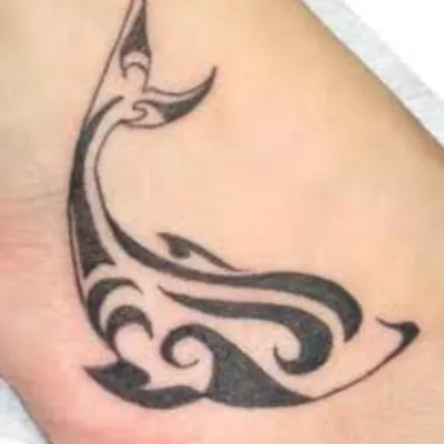 Stylized dolphin (Friendship, joy) dolphin friendship original tribal  tattoo design
