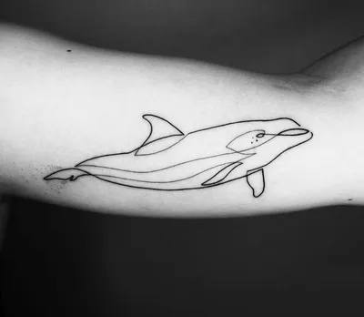 Stencil Tattoo Animal 013 Dolphin