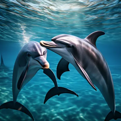 красивые дельфины-бутленозы, выпрыгивающие из моря с чистой голубой водой в  солнечный день Стоковое Изображение - изображение насчитывающей аквариум,  бобра: 228637417