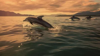 Дельфины в открытом черном море - 64 фото