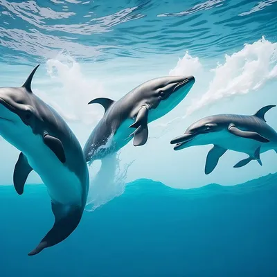 Дельфины в море - Fabriory