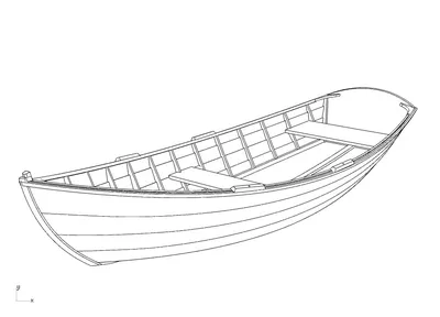 Деревянная лодка для рыбалки на Водлозере