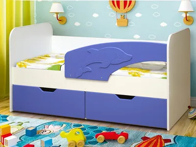 Кровать детская Дельфин МДФ матовый купить в Якутске онлайн в  интернет-магазине \"Саха-Мебель\".