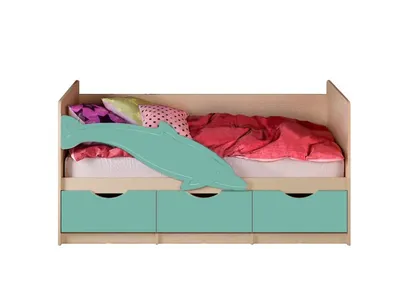 Детская кровать Дельфин-1 МДФ 80х160 - от официального производителя Миф в  Москве / Детские кровати в Москве - интернет магазин мебели для детей  Deti-krovati.ru