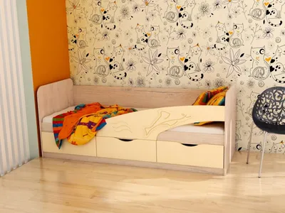Кровать Дельфин синий - цена 12 590 руб. купить в интернет-магазине  «МЕБ-УРАЛ» в Бердске