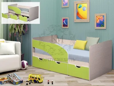 Детская кровать Дельфин-2 1.8 м купить в СПб по цене 8 900 ₽ в интернет  магазине Мебель из России