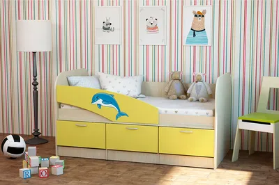 Кровать детская двухъярусная «Дельфин» — Мебель Профи