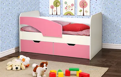 Детская кровать Дельфин-3 МДФ салатовый (80х160) недорого купить в Москве с  быстрой доставкой по цене производителя. | Кровати для детской от  производителя Регион 058