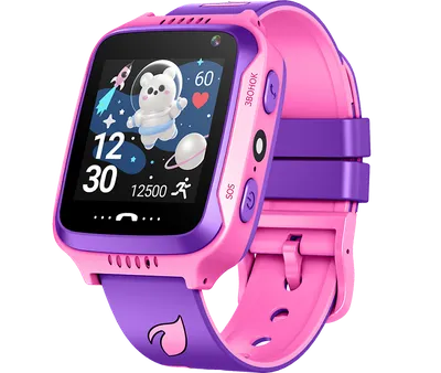 Детские смарт-часы Elari KidPhone 4G Wink, фиолетовый – купить в Москве |  Технопарк