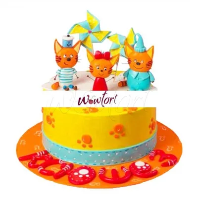 Adorable Cat-themed Birthday Cake in Kiev