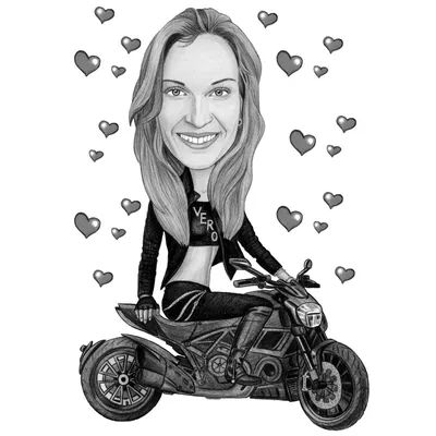 Арт фотографии девушек на мотоциклах в 2024 году