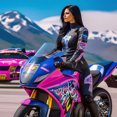 Фотография артовых девушек на мотоциклах: впечатляющий 4K вид