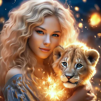 Изображение зодиака.Девушка-лев. …» — создано в Шедевруме
