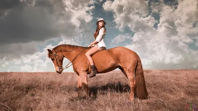 Девушка на лошади. | Фотографии лошадей, Фото с лошадьми, Девушка и лошадь
