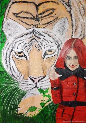 Картина по номерам Восточная девушка с тигром, 40 х 40 см - купить с  доставкой по выгодным ценам в интернет-магазине OZON (265179151)