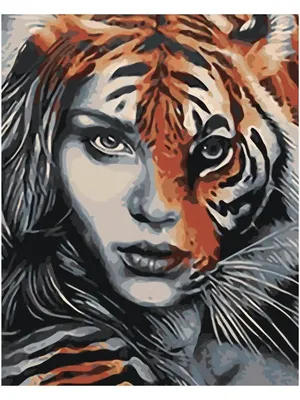 Пазл «Белый тигр и девушка » из 288 элементов | Собрать онлайн пазл №27389