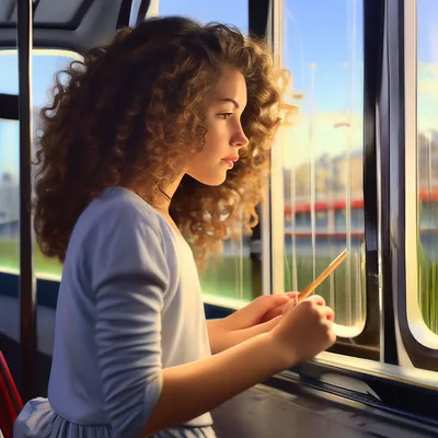 девушка в поезде стоковое изображение. изображение насчитывающей  взволнованность - 266531913